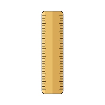 illustration of wood ruler vector
