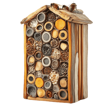 Wooden Tubes Insect House On Transparent Background png