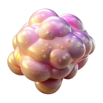 majestic energetic creative A cloud of iridescent particles in shades of pink and gold, swirling and interacting, soft diffused lighting, Impressionist style 8K png