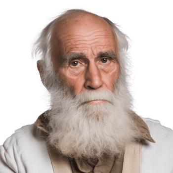 An old man with a long white beard png