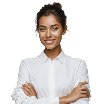Portrait of a business woman with arms crossed png
