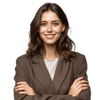 A woman in a business suit is smiling png