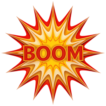 Cartoon boom explosion graphic png