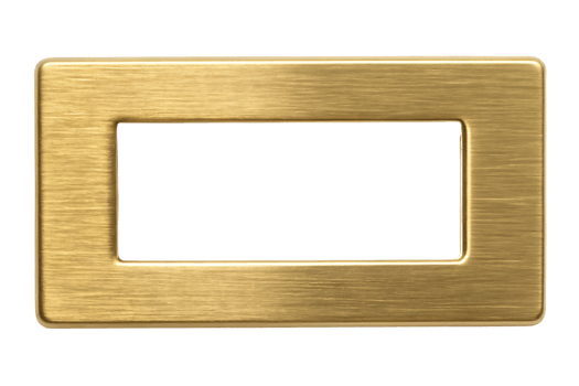 Gold brushed metal blank plate. png