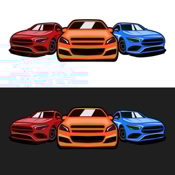 car rental logo icon illustration design art vector