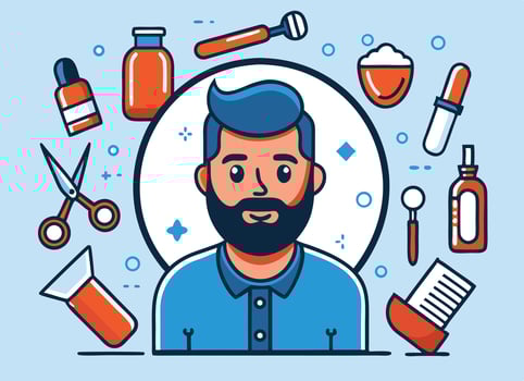 Illustration Of Barber And Grooming Tools For Barbershop And Hairdressing Concepts vector
