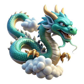 iconic creative A majestic Japanese dragon soaring through the clouds, scales shimmering in the sunlight, vibrant and dynamic, perfect clarity png