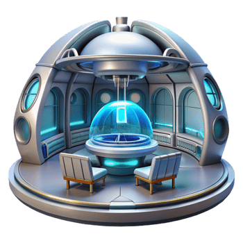 exquisite remarkable A futuristic spaceship interior, sleek and minimalist design, science fiction style, digital art, png
