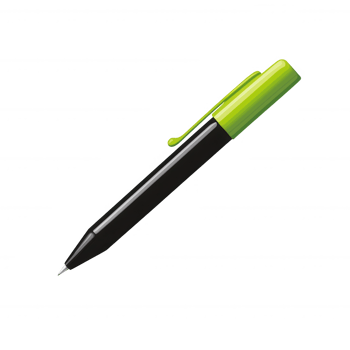 A modern black and green pen design, isolated on a clean white background. Perfect for graphic design projects, stationery, and promotional materials. png