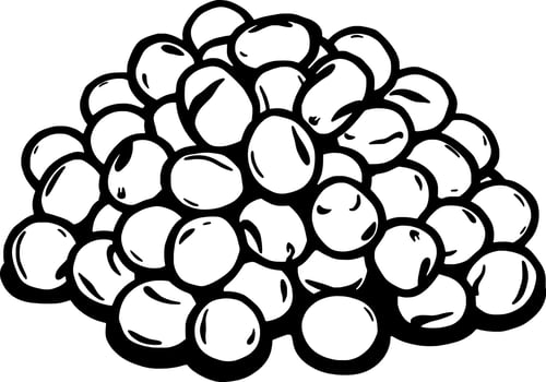 A Pile Of Light Brown Dried Peas Food Illustration vector