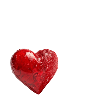Red Heart Candy with Frosting Sweet Treat png