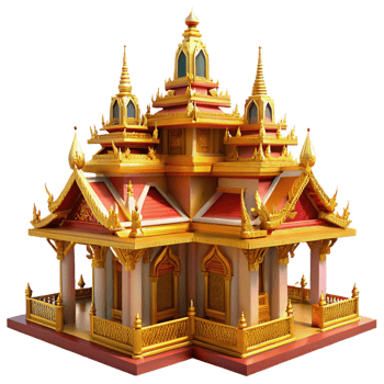 exemplary nordic A traditional Thai temple, ornate golden details, vibrant colors, intricate carvings, detailed architecture, exclusive png