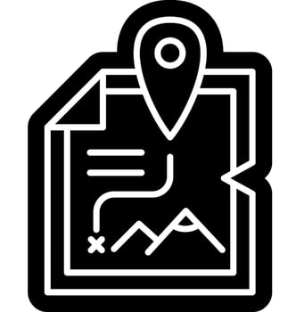 Map of Secrets SOlid icon vector