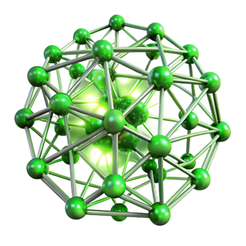 sought after avant garde An intricate network of branching lines, resembling a neural network, glowing with a vibrant green light. Biopunk style luxury png