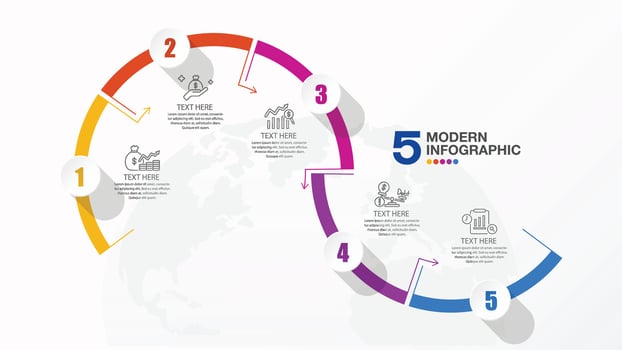 Infographic 5 option. vector