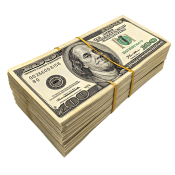US Dollar bundle, Stack of US dollar, Dollar money, Stack of wealth and financial success on a isolated on transparent backdrop png