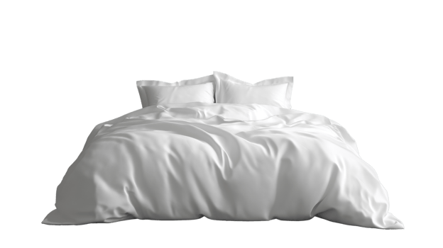 White Bedding, Isolated on Transparent Background png