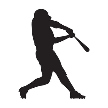 a Baseball Player silhouette vector