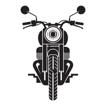 Classic Motorcycle Silhouette Design.. vector