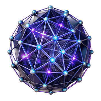 striking celebrated An intricate web of interconnected lines and dots, forming a complex, abstract pattern, illuminated by a bright, neon glow, in a futuristic, data visualization style png