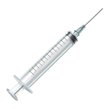 Medical syringe for injection, vaccination, or healthcare. png