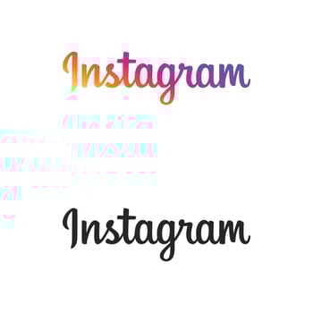 Instagram Typography Black Logo Icon, IG App, Premium Quality Social Media Design for Digital Download vector