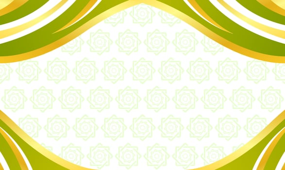 Elegant Green and Gold Islamic Background with Geometric Pattern vector