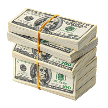 US Dollar bundle on a transparent backgrounds png