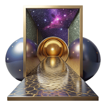 serene rustic Ames Room Illusion Distorted Perspective Isolated high resolution png