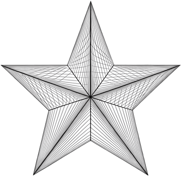 Five-pointed elegant star with luminous sleek modern appeal. . png