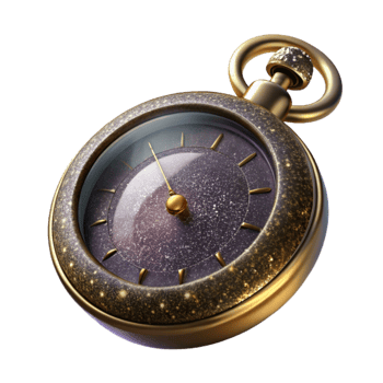 elegant modern Antique Pocket Watch Side View Isolated on Transparent Background genuine png