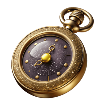 impressive traditional Antique Pocket Watch Cutout with Gold Accents genuine png