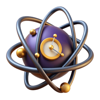 impressive creative Atomic Clock Diagram Cutout Element high resolution png