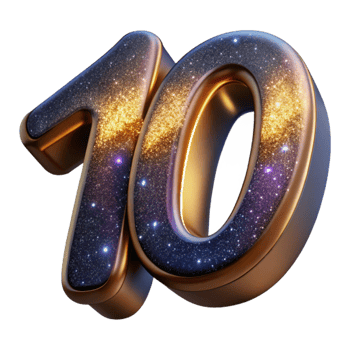 beautiful modern Bold Calligraphy Number 10 Cutout high quality png