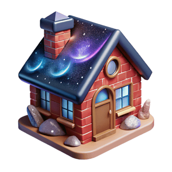 stunning vintage Brick Red House Isolated on Transparent Background exclusive png