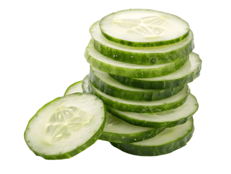 Stack of Fresh Cucumber Slices, Isolated on Transparent Background png