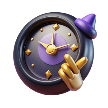 wonderful modern Clock Hands Pointing to Midnight Cutout exclusive png