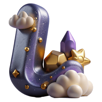 magnificent vintage Cloud Formation Font Letter L Cutout professional png
