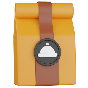 3d render Takeout food packaging png