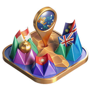 beautiful artistic Colorful Map with Country Flags Transparent Background genuine png