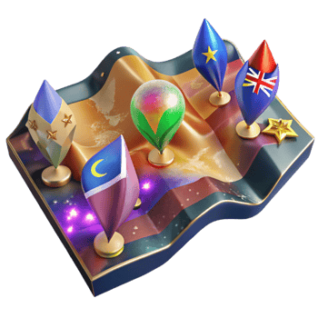 extraordinary classic Colorful Map with Country Flags Transparent Background genuine png