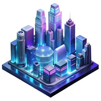 mesmerizing exemplary A futuristic cityscape at night, skyscrapers adorned with holographic advertisements, neon lights reflecting in rain slicked streets, cinematic style png