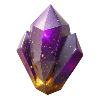 serene contemporary Deep Purple Amethyst Crystal Isolated high quality png