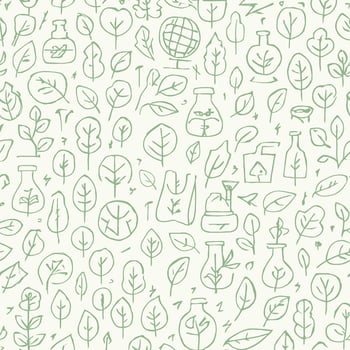 Eco-Friendly Doodles- Green Living Icons and Nature Motifs vector