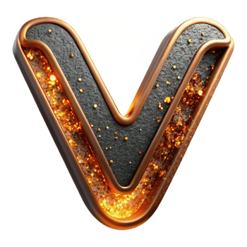 extraordinary vintage Fire Embers Font Letter V Cutout png