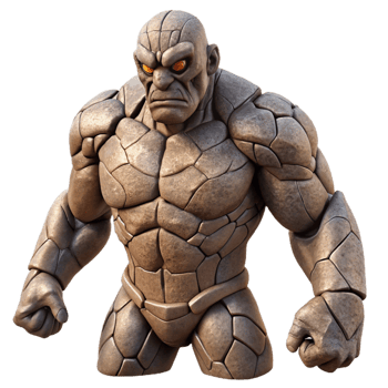 dramatic exemplary An ancient golem awakening, cracked stone texture, dramatic lighting, dark fantasy style png