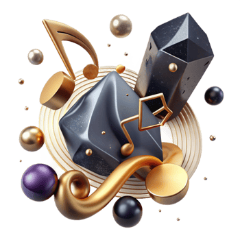 wonderful vintage Fragmented Musical Notes Isolated with Dynamic Composition png