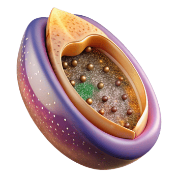 impressive classic Fruit Slice Cross Section Seed Arrangement Transparent Background png