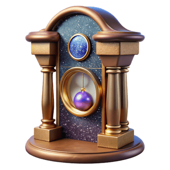 serene contemporary Grandfather Clock Chiming Cutout detailed png