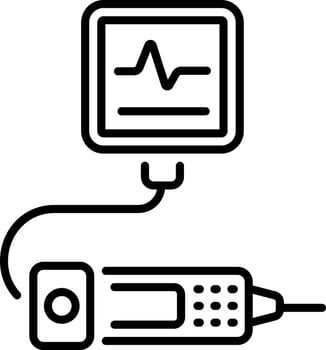 A linear style icon of a microcurrent device vector